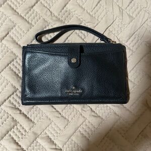 Kate Spade Navy Leather Wristlet